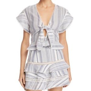 Red Carter striped mini skirt